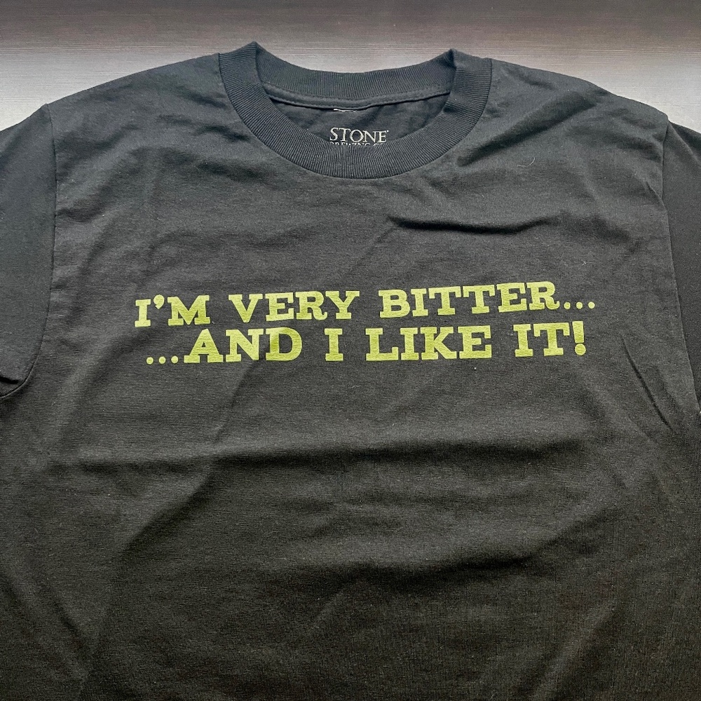 Stone Brewing “Very Bitter” RUINATION Tee MEN’S SMALL Black (new old stock)